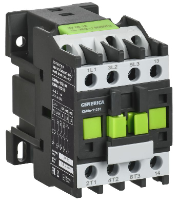 Контактор КМИе-11210 12А 24В/АС3 1НО GENERICA KKME11-012-024-10