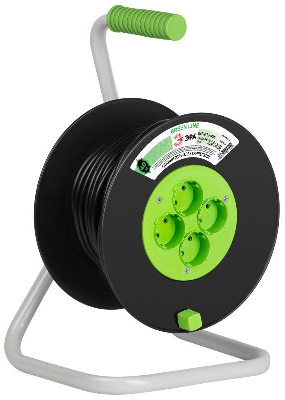 Удлинитель на пластик. катушке 4х40м без заземл. KAT-2x1.5-40m Greenline ПВС 2х1.5 Эра Б0065088