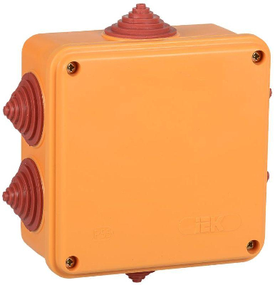 Коробка распаячная огнестойкая ПС 100х100х50 4P 4кв.мм IP55 6 вводов IEK UKF30-100-100-050-4-4-09