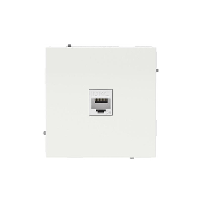 Розетка компьютерная 1-м KANT RJ45 кат.5E без шторки бел. магнолия DKC 7000663