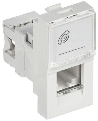 Розетка телефонная 1мод. RJ11 кат.3 механизм PRIMER IEK CKK-40D-RT1-K01