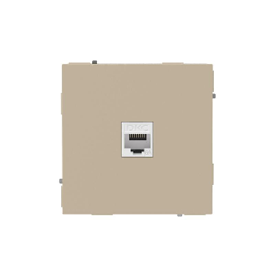 Розетка компьютерная 1-м KANT RJ45 кат.6A без шторки ванильн. марципан DKC 7015673