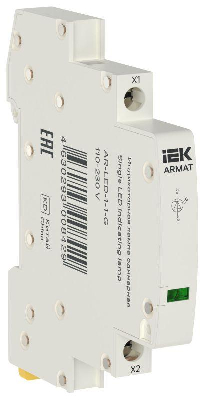 Лампа индикаторная одинарная LED 110-230В AC зел. ARMAT IEK AR-LED-1-1-G