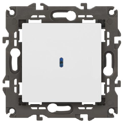Выключатель 1-кл. СП Elegance 14-1102-01 10А IP20 250В 10AX с подсветкой механизм бел. Эра Б0034215