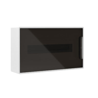 Щиток настенный Фрейм (FRAME) ЩРн-п-18 18мод. IP41 с тонированной дверцей с 2 шинами PEN на 8+10 отверст. бел. DKC F18W1WD