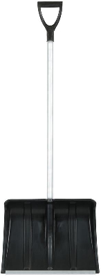 Лопата для уборки снега "Снеговик" 500х375х1355мм алюм. черенок; пластик. 68104