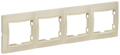 Рамка 4-м КВАРТА РГ-4-ККм горизонт. крем. GENERICA EMK40-K33-DM