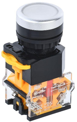 Кнопка D8-11T d22мм 1НО+1НЗ с фиксацией бел. KARAT IEK BBT30-11T-3-21-K01