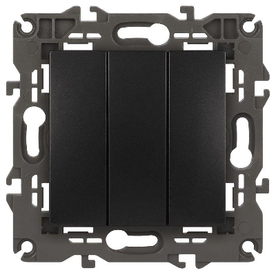 Выключатель 3-кл. СП Elegance 14-1107-05 10А IP20 250В 10AX механизм антрацит Эра Б0034254