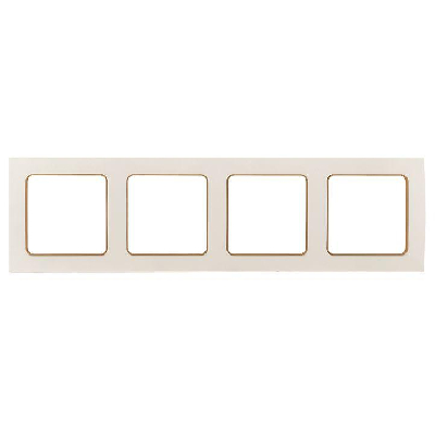 Рамка 4-м Стокгольм бел. с линией цвета шампань PROxima EKF EAM-G-303-20