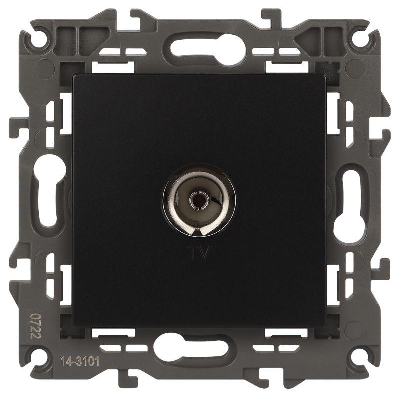 Розетка телевизионная одиночная TV 1мод. Elegance 14-3101-05 IP20 антрацит Эра Б0034294