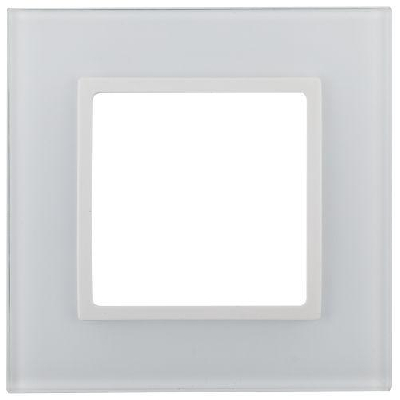 Рамка 1-м 14-5101-01 стекло Elegance бел.+бел. Эра Б0059166