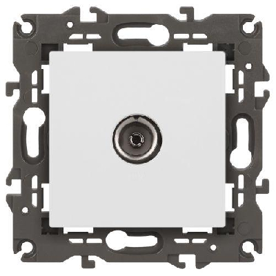 Розетка телевизионная одиночная TV 1мод. Elegance 14-3101-01 IP20 бел. Эра Б0034290