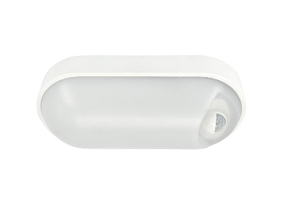 Светильник светодиодный WP 15 C 12W OP 840 W10L22 WH MDM 220х106х60мм 12Вт 4000К IP65 ЖКХ овал. пылевлагозащ. с датчиком движения бел. Русский Свет 15071524500