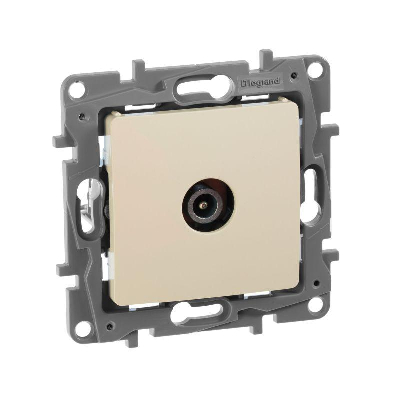 Розетка телевизионная оконечная TV СП Etika 5дБ 5-862МГц механизм сл. кость IEK 672365