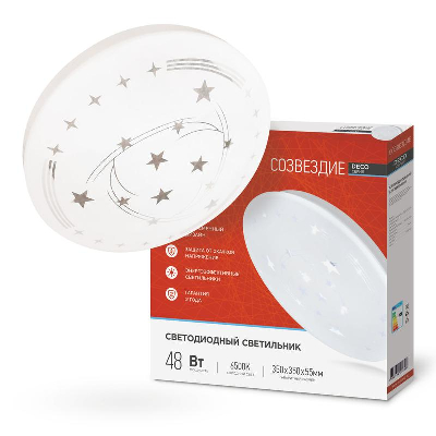 Светильник светодиодный DECO СОЗВЕЗДИЕ 48Вт 6500К 4320лм 230В 380х55мм IN HOME 4690612038568