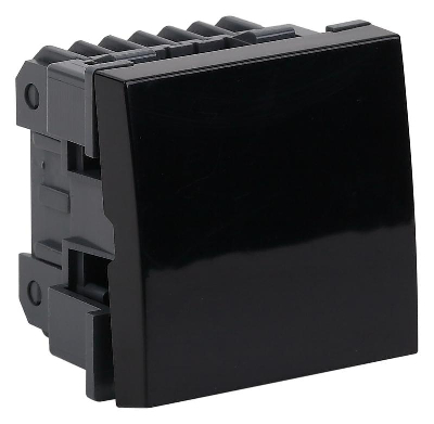 Выключатель модульный 1-кл. 45х45мм черн. Ruvinil АДЛ 13-904-Ч