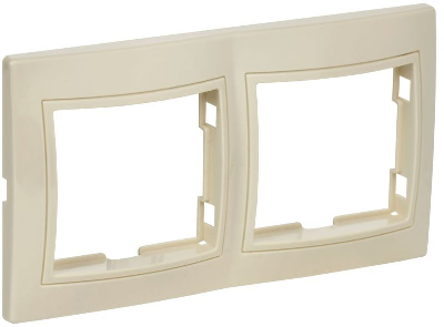Рамка 2-м КВАРТА РГ-4-ККм горизонт. крем. GENERICA EMK20-K33-DM