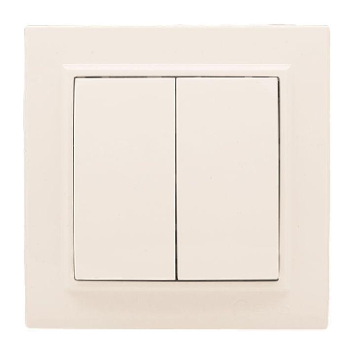 Выключатель 2-кл. СП Минск 10А IP20 беж. EKF ERV10-023-20