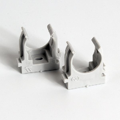 Держатель для труб (клипса) d20мм для монтажн. пистолета сер. (уп.100шт) TOKOV ELECTRIC TKE-LC-20-ZP-C06/100