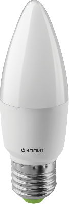 Лампа светодиодная 61 960 OLL-C37-10-230-4K-E27-FR 10Вт свеча 4000К нейтр. бел. E27 1000лм 176-264В ОНЛАЙТ 61960