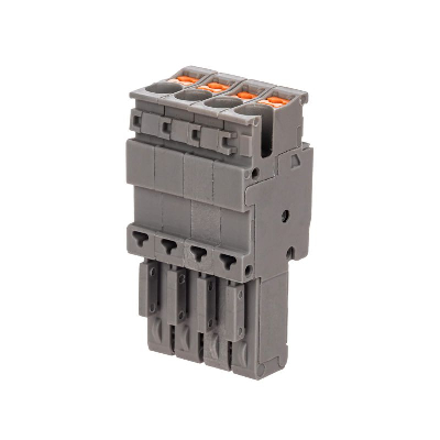 Штекер зажим push-in 4 точки подкл. 2.5кв.мм сер. DKC VPR-P-2.5-4