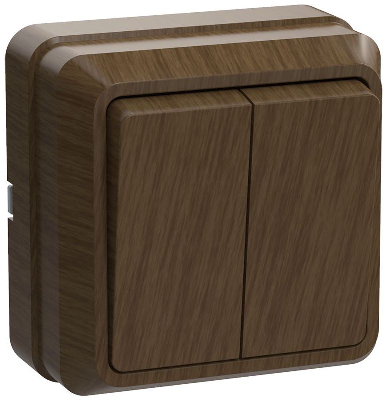 Выключатель 2-кл. ОП Октава 10А IP20 ВС20-2-0-ОД дуб GENERICA EVO20-K04-10-DC