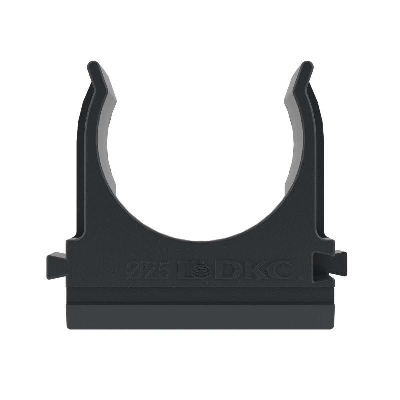 Держатель для труб (клипса) d25мм с защелкой черн. DKC 51025N