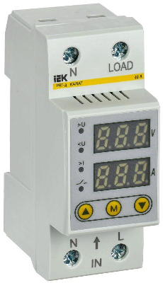 Реле напряжения и тока РНТ-д 1ф 36мм 40А KARAT IEK IVC21-1-40