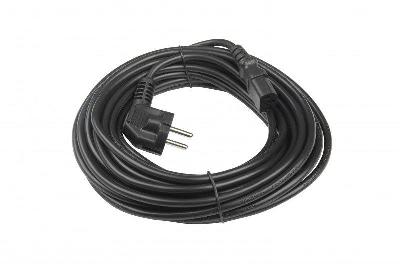 Кабель питания компьютера PWC-IEC13-SHM-10-BK (Schuko+C13) (3х1.00) 10А угловая вилка 10м Hyperline 39343