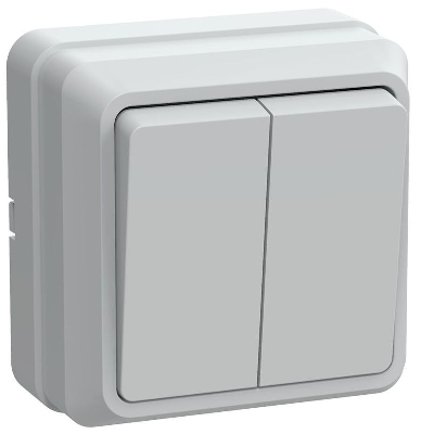 Выключатель 2-кл. ОП Октава 10А IP20 ВС20-2-0-ОБ 250В бел. GENERICA EVO20-K01-10-DC