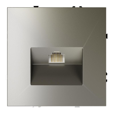 Розетка компьютерная 1-м СП S70 RJ45 кат.6 механизм шелк Voltum VLS060104