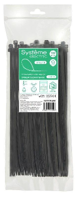Стяжка кабельная 370х4.8 черн. (уп.100шт) SE IMT37048B