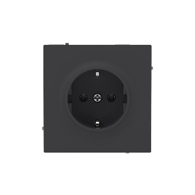 Розетка силовая KANT 2P+E без шторки черн. уголь DKC 7012033