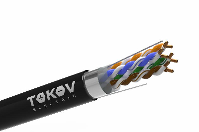 Кабель витая пара F/UTP 4х2х24AWG(0.51мм) кат.5E PE Fluke tested (м) PRO TOKOV ELECTRIC TKP-C05-F42-5E-305-OD