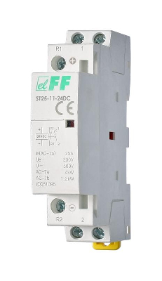Контактор модульный ST25-11-24 DC 1НО+1НЗ 2.2Вт 1мод. монтаж на DIN-рейку F&F EA13.001.021