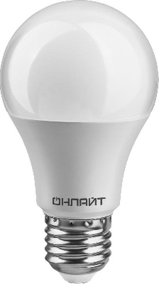 Лампа светодиодная 61 140 OLL-A60-10-230-6.5K-E27 10Вт грушевидная 6500К холод. бел. E27 1000лм 176-264В ОНЛАЙТ 61140