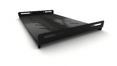 Полка стационарная 19дюйм Г=300мм нагр. до 20кг TSH3L-300-RAL9004 с боков. крепл. для шкафов TTB TTBR TTC2 TWB TWM TWFS 485х300мм черн. RAL 9004 Hyperline 397120