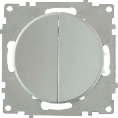 Выключатель 2-кл. СП Florence 10А IP20 механизм сер. (1E31501302) OneKeyElectro 2172845