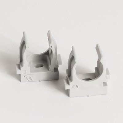 Держатель для труб (клипса) d16мм для монтажн. пистолета сер. (уп.100шт) TOKOV ELECTRIC TKE-LC-16-ZP-C06/100