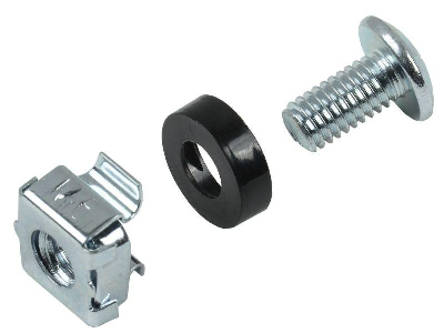 Набор винта с головкой под крестовую отвертку встраиваемая гайка для крепления на 19дюйм профиль (уп.1шт) ITK ITK-HP-28