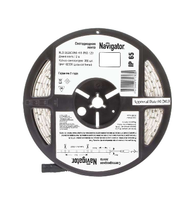 Лента светодиодная 71 763 NLS-3528CW60-4.8-IP65-12V R5 4.8Вт/м (уп.5м) Navigator 71763