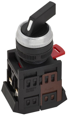 Переключатель АLС-22 2 фикс. полож. I-O 1НО+1НЗ черн. GENERICA BSW10-ALC-2-K02