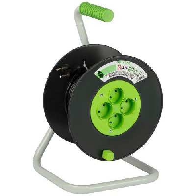 Удлинитель на пластик. катушке 4х15м без заземл. KAT-2x0.75-15m Greenline ПВС 2х0.75 Эра Б0065052